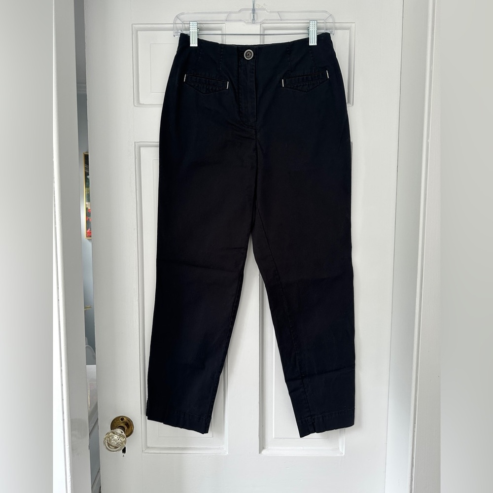 Anthropologie Maeve Black Lightweight Tapered Casual Pants in Size 4 Petite